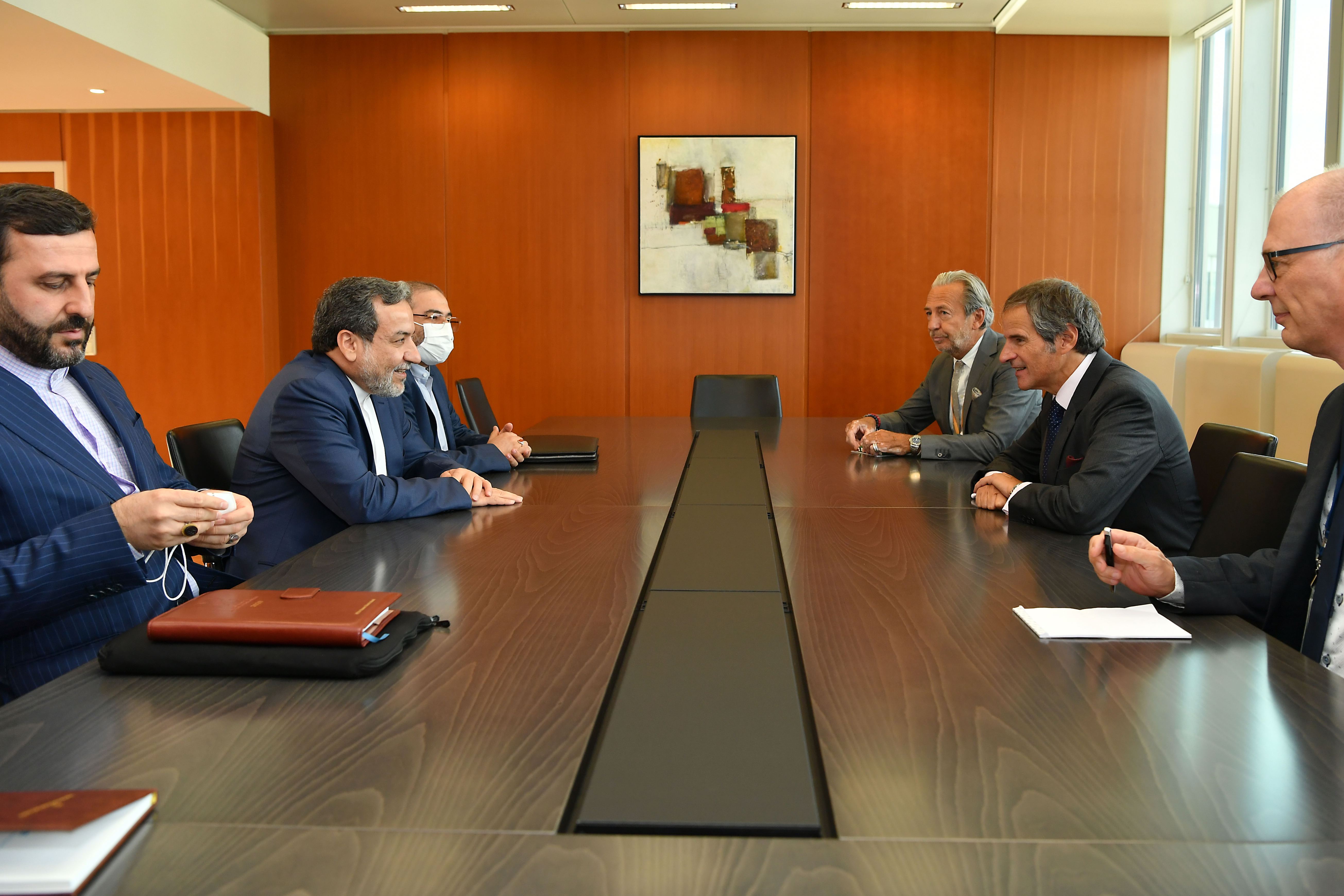 IAEA Director General Grossi meets with Iranian Deputy FM Seyed Abbas Araghchi in 2021