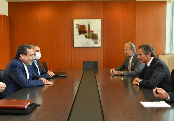 IAEA Director General Grossi meets with Iranian Deputy FM Seyed Abbas Araghchi in 2021