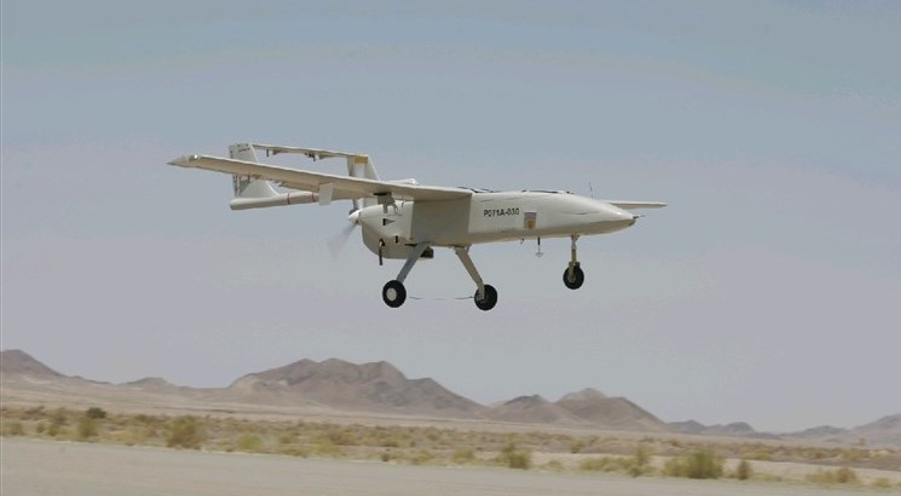 A Mohajer-6 drone in flight