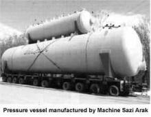 Pressure vessel manufactured by Machine Sazi Arak