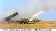 Smerch multiple rocket launch system sold by Rosoboronexport