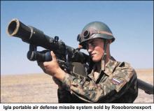 Igla portable air defense missile system sold by Rosoboronexport