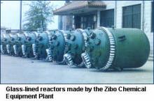 Glass-lined reactors made by the Zibo Chemical Equipment Plant